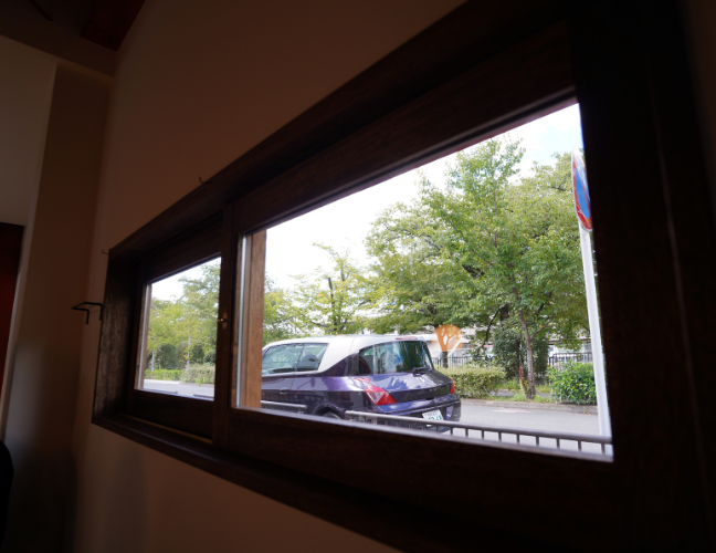 matiの店内から見た外の風景