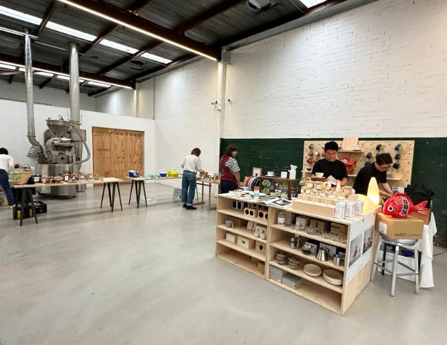 パン屋の店内で開催されたクリスマスマーケット